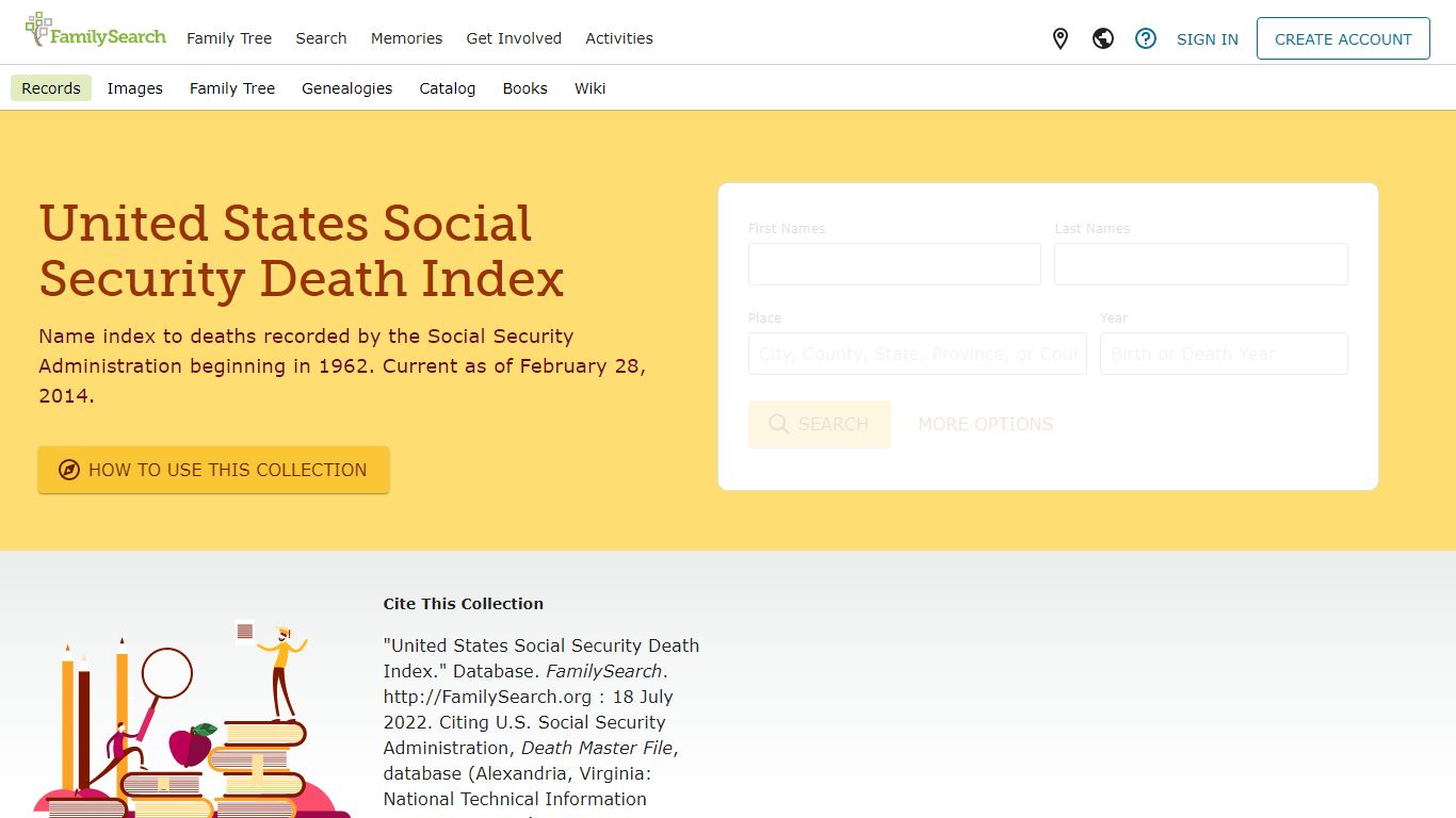 United States Social Security Death Index • FamilySearch